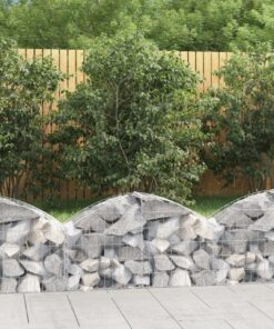 vidaXL Schanskorf gewelfd 100x30x40/60 cm gegalvaniseerd ijzer