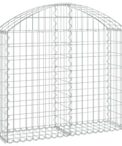 vidaXL Schanskorf gewelfd 100x30x80/100 cm gegalvaniseerd ijzer