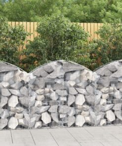 vidaXL Schanskorf gewelfd 100x30x80/100 cm gegalvaniseerd ijzer