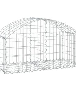 vidaXL Schanskorf gewelfd 100x50x40/60 cm gegalvaniseerd ijzer