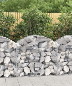 vidaXL Schanskorf gewelfd 100x50x80/100 cm gegalvaniseerd ijzer