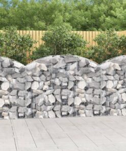 vidaXL Schanskorf gewelfd 150x30x100/120 cm gegalvaniseerd ijzer