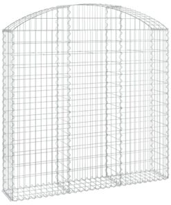 vidaXL Schanskorf gewelfd 150x30x140/160 cm gegalvaniseerd ijzer