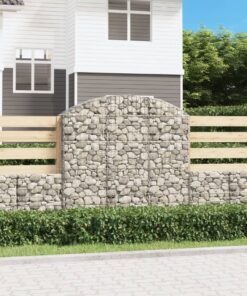 vidaXL Schanskorf gewelfd 150x30x140/160 cm gegalvaniseerd ijzer