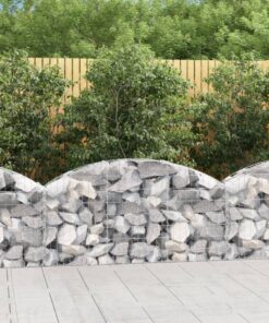 vidaXL Schanskorf gewelfd 150x30x60/80 cm gegalvaniseerd ijzer