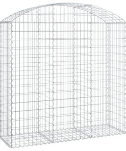 vidaXL Schanskorf gewelfd 150x50x140/160 cm gegalvaniseerd ijzer