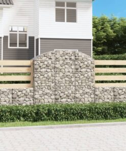 vidaXL Schanskorf gewelfd 150x50x140/160 cm gegalvaniseerd ijzer