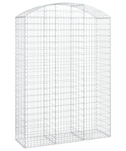 vidaXL Schanskorf gewelfd 150x50x200/220 cm gegalvaniseerd ijzer