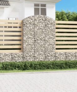 vidaXL Schanskorf gewelfd 150x50x220/240 cm gegalvaniseerd ijzer