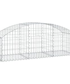 vidaXL Schanskorf gewelfd 150x50x40/60 cm gegalvaniseerd ijzer