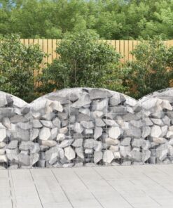 vidaXL Schanskorf gewelfd 150x50x80/100 cm gegalvaniseerd ijzer