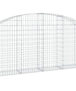 vidaXL Schanskorf gewelfd 200x30x100/120 cm gegalvaniseerd ijzer