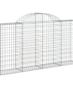 vidaXL Schanskorf gewelfd 200x30x100/120 cm gegalvaniseerd ijzer