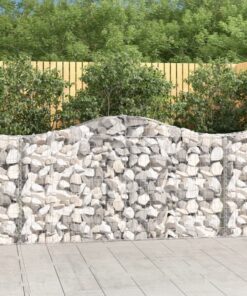 vidaXL Schanskorf gewelfd 200x30x100/120 cm gegalvaniseerd ijzer