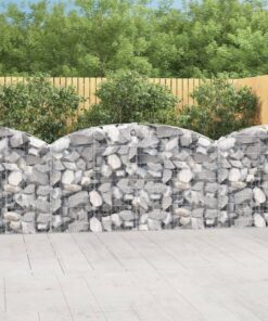 vidaXL Schanskorf gewelfd 200x30x100/120 cm gegalvaniseerd ijzer