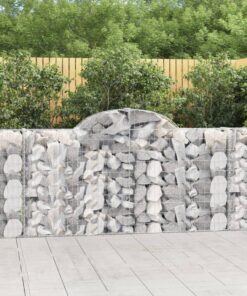 vidaXL Schanskorf gewelfd 200x30x100/120 cm gegalvaniseerd ijzer