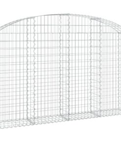 vidaXL Schanskorf gewelfd 200x30x120/140 cm gegalvaniseerd ijzer