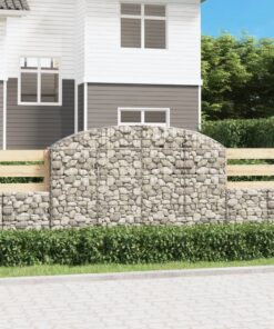 vidaXL Schanskorf gewelfd 200x30x120/140 cm gegalvaniseerd ijzer