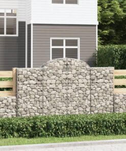 vidaXL Schanskorf gewelfd 200x30x120/140 cm gegalvaniseerd ijzer