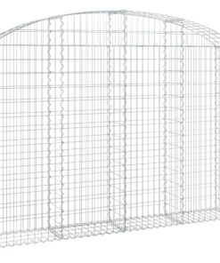 vidaXL Schanskorf gewelfd 200x30x140/160 cm gegalvaniseerd ijzer