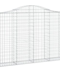 vidaXL Schanskorf gewelfd 200x30x140/160 cm gegalvaniseerd ijzer