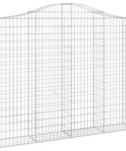 vidaXL Schanskorf gewelfd 200x30x160/180 cm gegalvaniseerd ijzer