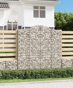 vidaXL Schanskorf gewelfd 200x30x200/220 cm gegalvaniseerd ijzer