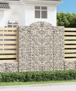 vidaXL Schanskorf gewelfd 200x30x220/240 cm gegalvaniseerd ijzer