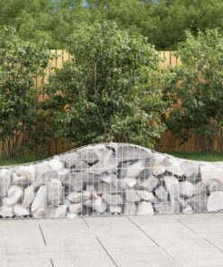 vidaXL Schanskorf gewelfd 200x30x40/60 cm gegalvaniseerd ijzer