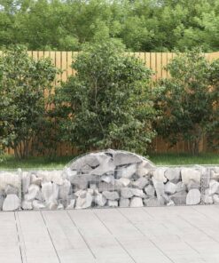 vidaXL Schanskorf gewelfd 200x30x40/60 cm gegalvaniseerd ijzer