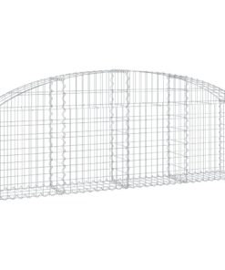 vidaXL Schanskorf gewelfd 200x30x60/80 cm gegalvaniseerd ijzer