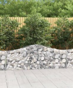 vidaXL Schanskorf gewelfd 200x30x60/80 cm gegalvaniseerd ijzer