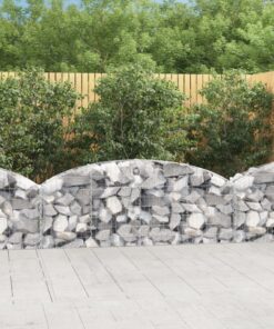 vidaXL Schanskorf gewelfd 200x30x60/80 cm gegalvaniseerd ijzer