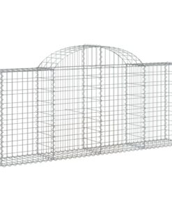 vidaXL Schanskorf gewelfd 200x30x80/100 cm gegalvaniseerd ijzer