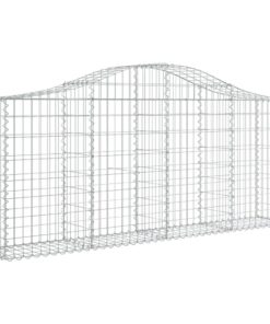 vidaXL Schanskorf gewelfd 200x30x80/100 cm gegalvaniseerd ijzer