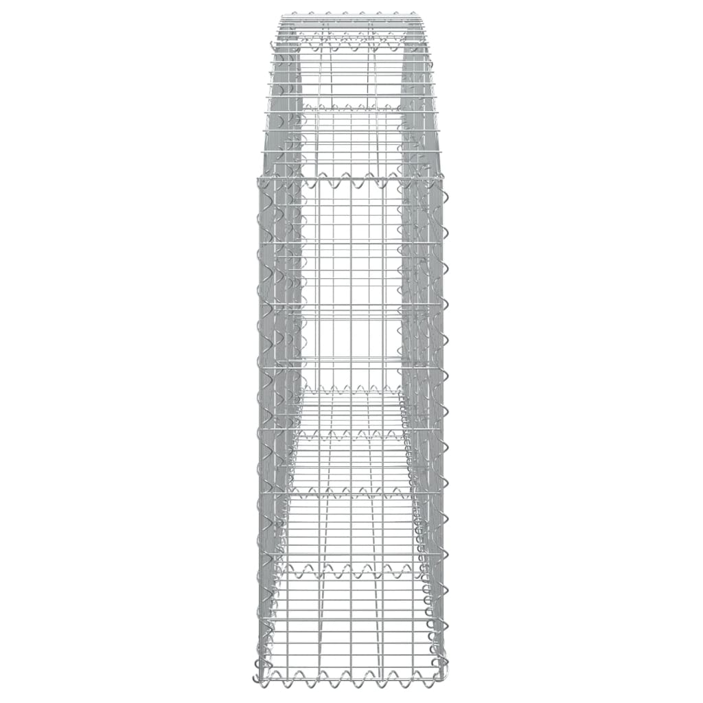vidaXL Schanskorf gewelfd 200x30x80/100 cm gegalvaniseerd ijzer - Image 4