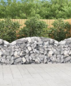 vidaXL Schanskorf gewelfd 200x30x80/100 cm gegalvaniseerd ijzer