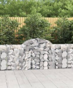 vidaXL Schanskorf gewelfd 200x30x80/100 cm gegalvaniseerd ijzer