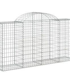 vidaXL Schanskorf gewelfd 200x50x100/120 cm gegalvaniseerd ijzer