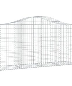 vidaXL Schanskorf gewelfd 200x50x100/120 cm gegalvaniseerd ijzer