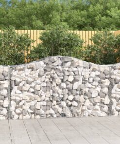 vidaXL Schanskorf gewelfd 200x50x100/120 cm gegalvaniseerd ijzer