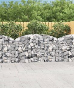 vidaXL Schanskorf gewelfd 200x50x100/120 cm gegalvaniseerd ijzer