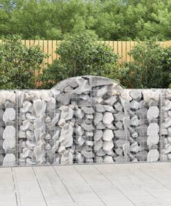 vidaXL Schanskorf gewelfd 200x50x100/120 cm gegalvaniseerd ijzer