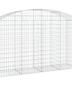 vidaXL Schanskorf gewelfd 200x50x120/140 cm gegalvaniseerd ijzer