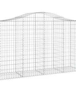 vidaXL Schanskorf gewelfd 200x50x120/140 cm gegalvaniseerd ijzer