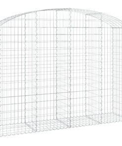 vidaXL Schanskorf gewelfd 200x50x140/160 cm gegalvaniseerd ijzer