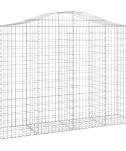 vidaXL Schanskorf gewelfd 200x50x140/160 cm gegalvaniseerd ijzer