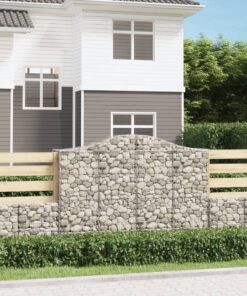 vidaXL Schanskorf gewelfd 200x50x140/160 cm gegalvaniseerd ijzer