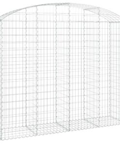 vidaXL Schanskorf gewelfd 200x50x160/180 cm gegalvaniseerd ijzer