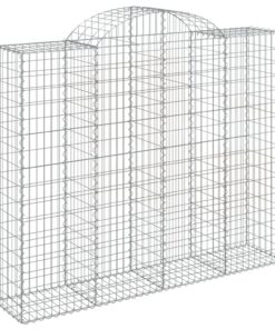 vidaXL Schanskorf gewelfd 200x50x160/180 cm gegalvaniseerd ijzer